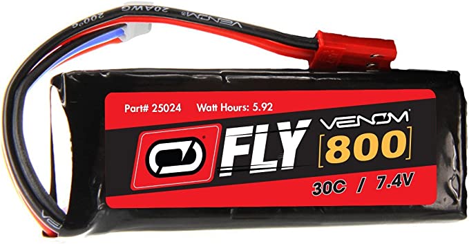 30C 2S 800mAh 7.4V LiPo Battery With JST Plug For RC Planes And Helis