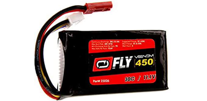 30C 3S 450mAh 11.1V LiPo Battery With JST Plug For RC Planes And Helis