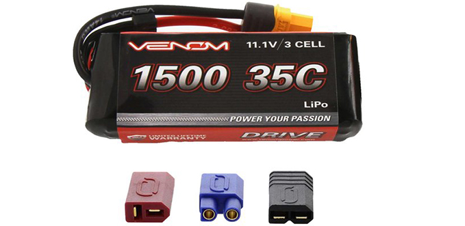 35C 3S 1500mAh 11.1V LiPo Battery With Universal Plug