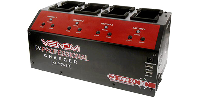 DJI Phantom 4 Venom Pro Charger 4-Channel 100W (400W) Rapid Speed Battery Charger