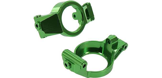 Atomik RC Alloy Caster Green Block Fits X-Maxx replaces Traxxas part 7732 RC car and truck